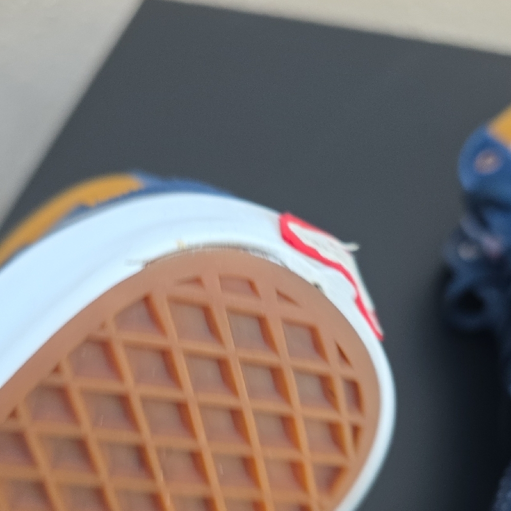 Vans Men's Navy and Mustard High-Top Sneakers - Picture 11 of 12
